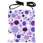 Purple Awareness Dots Shoulder Sling Bag