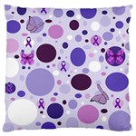Purple Awareness Dots Large Cushion Case (Two Sided) 