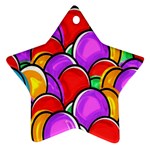 Colored Easter Eggs Star Ornament