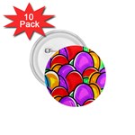 Colored Easter Eggs 1.75  Button (10 pack)