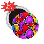 Colored Easter Eggs 2.25  Button Magnet (100 pack)