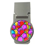 Colored Easter Eggs Money Clip (Round)