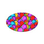 Colored Easter Eggs Sticker (Oval)
