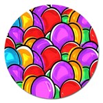 Colored Easter Eggs Magnet 5  (Round)