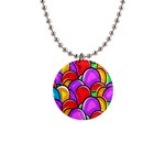Colored Easter Eggs Button Necklace