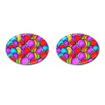 Colored Easter Eggs Cufflinks (Oval)