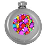 Colored Easter Eggs Hip Flask (Round)