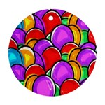 Colored Easter Eggs Round Ornament (Two Sides)