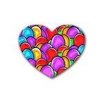 Colored Easter Eggs Drink Coasters (Heart)