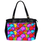 Colored Easter Eggs Oversize Office Handbag (Two Sides)