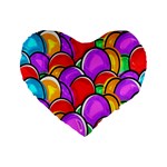 Colored Easter Eggs 16  Premium Heart Shape Cushion 