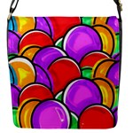 Colored Easter Eggs Flap Closure Messenger Bag (Small)