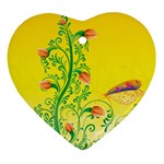 Whimsical Tulips Heart Ornament