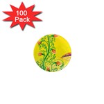 Whimsical Tulips 1  Mini Button Magnet (100 pack)