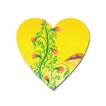 Whimsical Tulips Magnet (Heart)