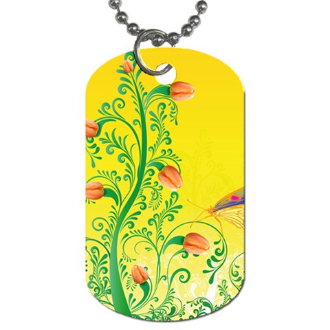 Whimsical Tulips Dog Tag (Two Front