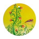 Whimsical Tulips Round Ornament (Two Sides)
