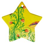Whimsical Tulips Star Ornament (Two Sides)