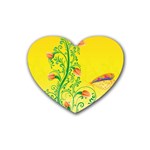 Whimsical Tulips Drink Coasters 4 Pack (Heart) 