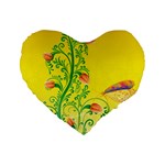 Whimsical Tulips 16  Premium Heart Shape Cushion 