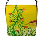 Whimsical Tulips Flap Closure Messenger Bag (Large)