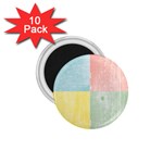 Pastel Textured Squares 1.75  Button Magnet (10 pack)