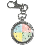 Pastel Textured Squares Key Chain Watch