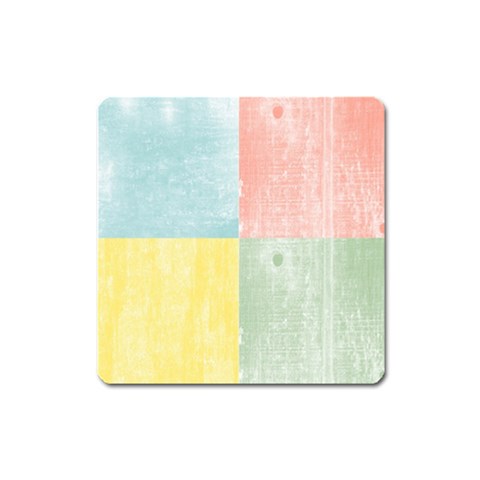 Pastel Textured Squares Magnet (Square) from ZippyPress Front