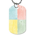 Pastel Textured Squares Dog Tag (Two-sided) 
