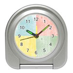 Pastel Textured Squares Desk Alarm Clock
