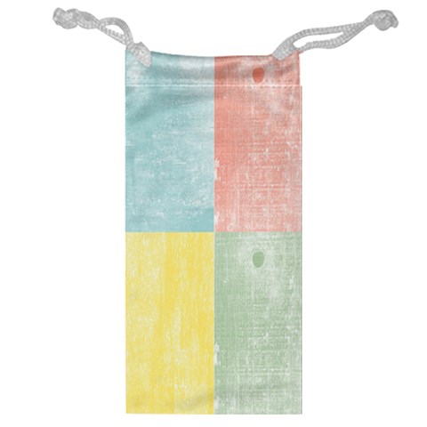 Pastel Textured Squares Jewelry Bag from ZippyPress Front
