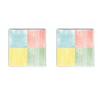 Pastel Textured Squares Cufflinks (Square)