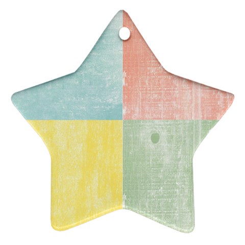 Pastel Textured Squares Star Ornament (Two Sides) from ZippyPress Front