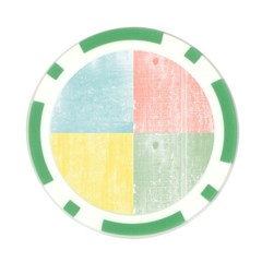 Pastel Textured Squares Poker Chip (10 Pack) from ZippyPress Back
