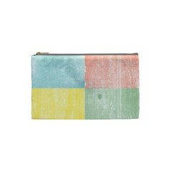 Pastel Textured Squares Cosmetic Bag (Small) from ZippyPress Front