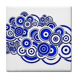 Trippy Blue Swirls Ceramic Tile