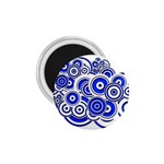 Trippy Blue Swirls 1.75  Button Magnet
