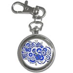 Trippy Blue Swirls Key Chain Watch