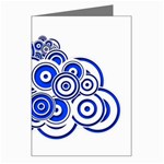 Trippy Blue Swirls Greeting Card