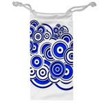 Trippy Blue Swirls Jewelry Bag