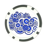 Trippy Blue Swirls Poker Chip (10 Pack)