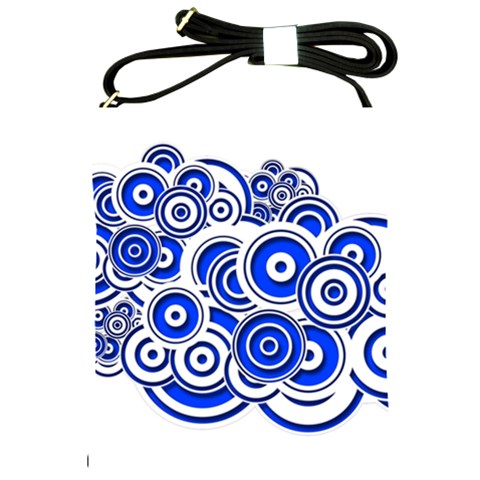 Trippy Blue Swirls Shoulder Sling Bag from ZippyPress Front