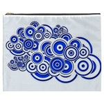 Trippy Blue Swirls Cosmetic Bag (XXXL)