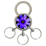 Purple Bloom 3-Ring Key Chain