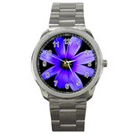 Purple Bloom Sport Metal Watch