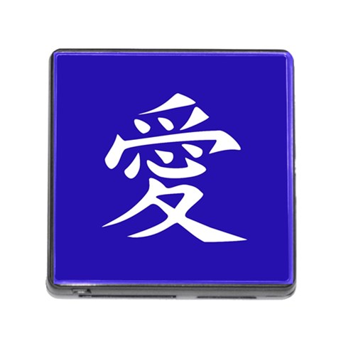 Love in Japanese Memory Card Reader with Storage (Square) from ZippyPress Front