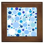 Bubbly Blues Framed Ceramic Tile