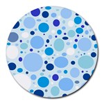 Bubbly Blues 8  Mouse Pad (Round)