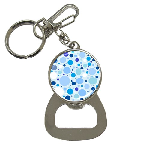 Bubbly Blues Bottle Opener Key Chain from ZippyPress Front