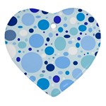 Bubbly Blues Heart Ornament (Two Sides)